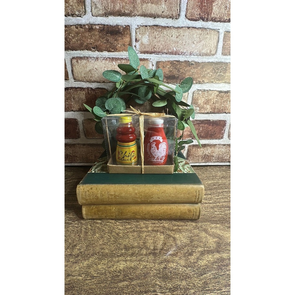 NIB Tag Hot Sauce Themed Salt & Pepper Shaker Set